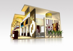 金幣總公司金融展臺設計效果圖