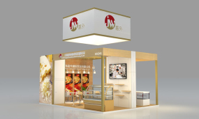 嘉外國際貿(mào)易食品展環(huán)保展臺(tái)設(shè)計(jì)方案,48平小展位展臺(tái)設(shè)計(jì)