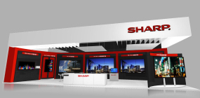SHARP北京INFOCOMM視聽展展臺設計效果圖方案2