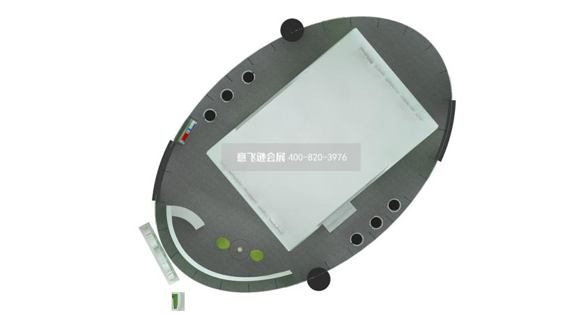 高爾夫電子體驗體育休閑展臺設(shè)計效果圖
