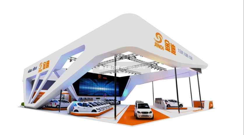 天津電動車展展臺設計,金迪展位展臺設計